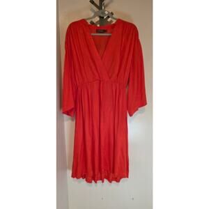 Soaked in Luxury Red Wrap Dress Size M NWT